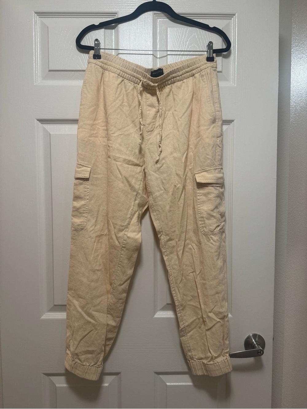 Banana Republic Women’s Pull-on Drawstring Linen Blend Cargo Pants